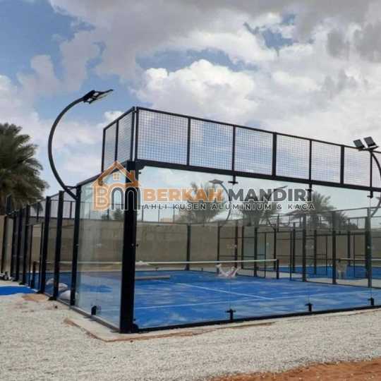 Kaca Tampered Lapangan Padel