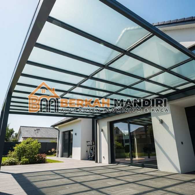 Kanopi Kaca Tempered untuk Rumah Minimalis Area Jakarta