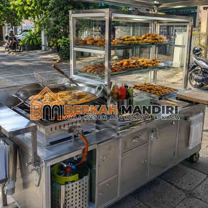 gerobak aluminium gorengan Tangerang aman untuk kompor mawar gerobak aluminium gorengan Tangerang aman untuk kompor mawar