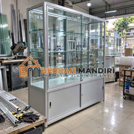 Pembuatan Etalase Kaca Aluminium Tangerang Custom Ruangan