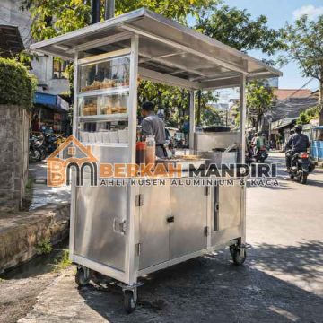Gerobak Jualan Custom Aluminium Tahan Cuaca Ekstrem Jakarta