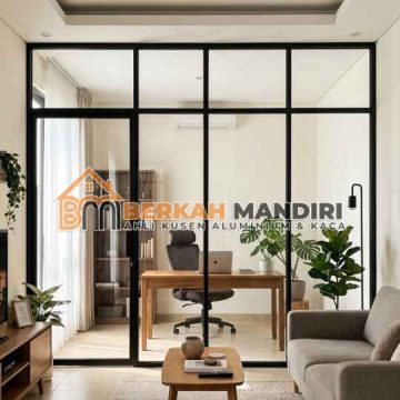 Jasa Sekat Kaca Ruangan Estetik Bebas Custom Bekasi